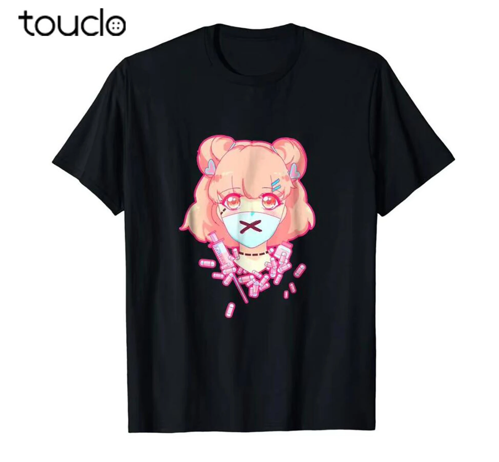 Summer Clothing H&M - パステルメネレアアニメピルサイコシャツ夏ブランド綿 100% ヒップホップフィットネス衣類男性 Tシャツトップスメーカー