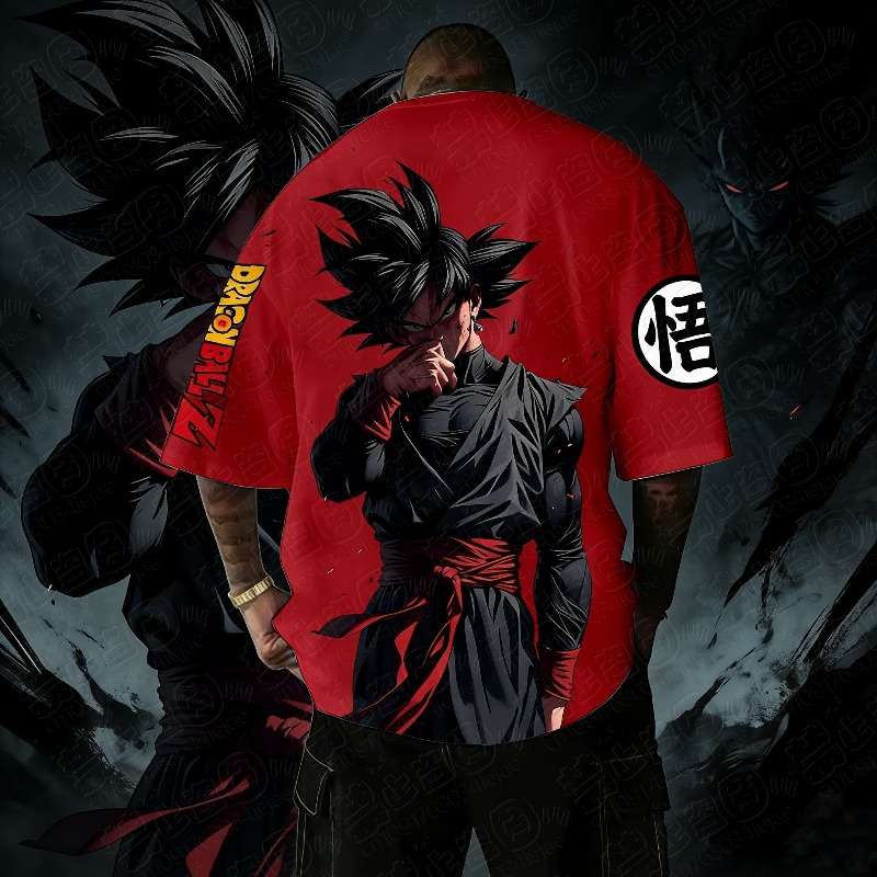 Summer Clothing Trends For Men 2026 - ドラゴンボールアニメグラフィックコットンプリントメンズ半袖Tシャツ インスパイアされたキャラクターストリートサマーカジュアルウェア 2026年トレンド