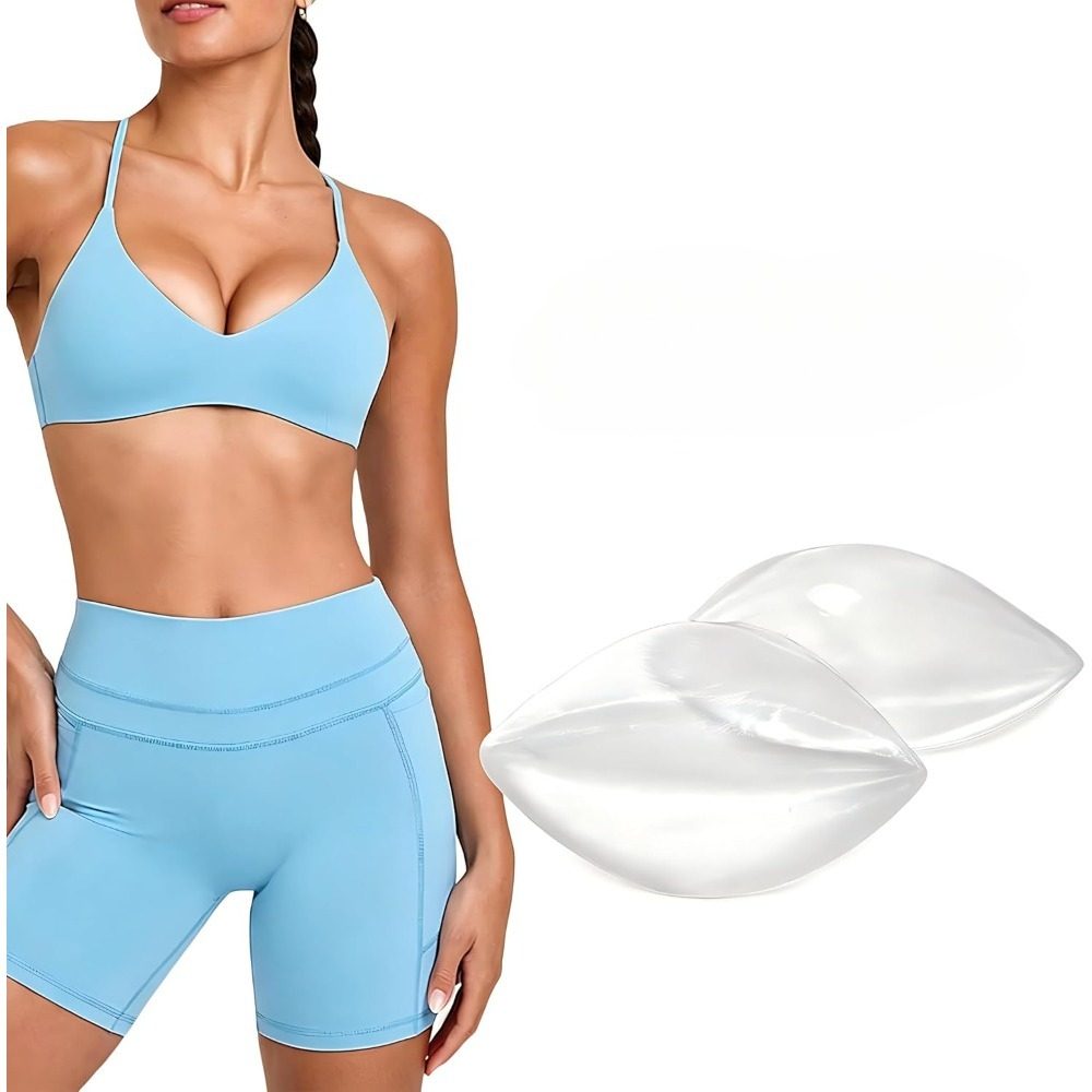 Bikini Set Push Up - 粘着式シリコンブラパッド - 取り外し可能なプッシュアップパッドでバストアップ＆シェイプアップ効果 | ブラジャー、ビキニ用のチキンカツレツ