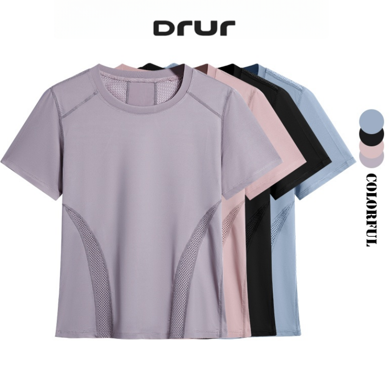 Summer Clothing Model - DRUR 夏軽量ランニング Tシャツ女性クイックドライジムワークアウトトップ通気性ルーズフィットスポーツ Tシャツアクティブウェアヨガ服