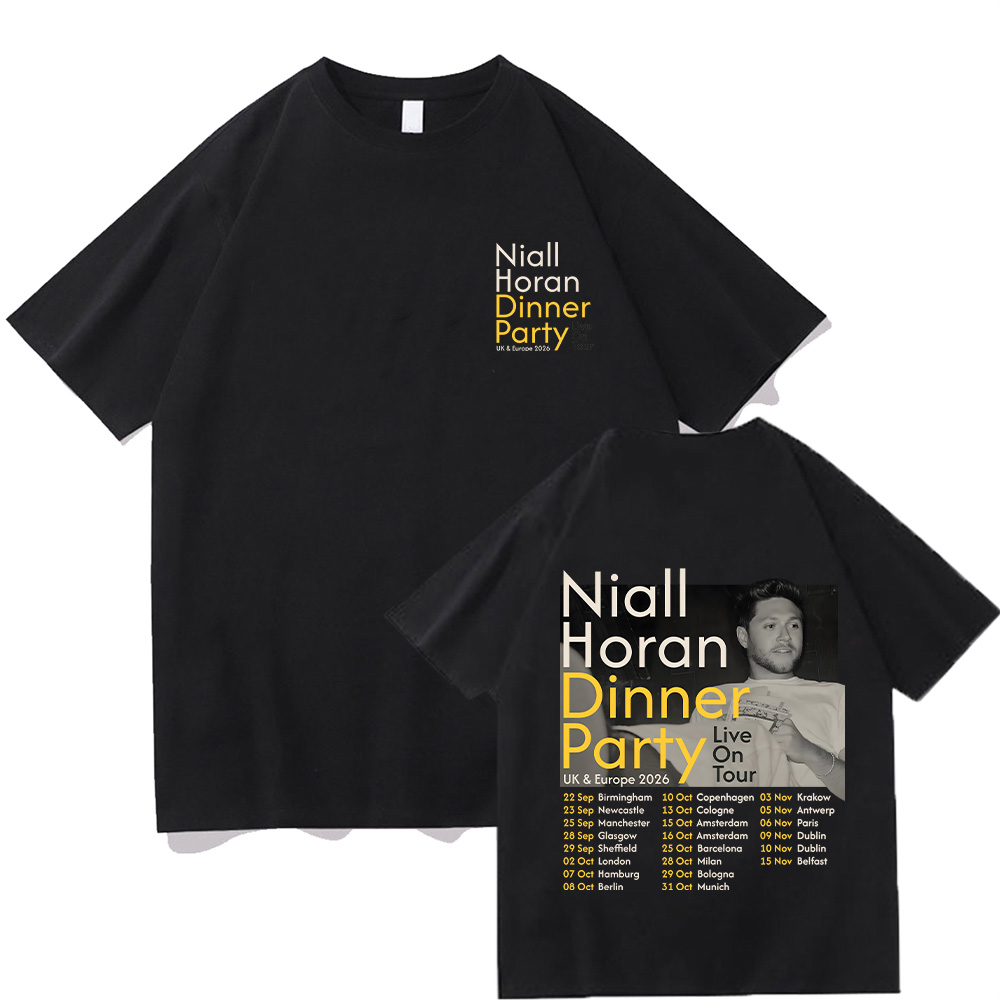 Summer Clothing Trends For Men 2026 - ニール・ホーランディナーパーティー2026ツアートシャツメンズレディースコットンTシャツ夏カジュアル半袖ラウンドネック服ルーズトップストレンド