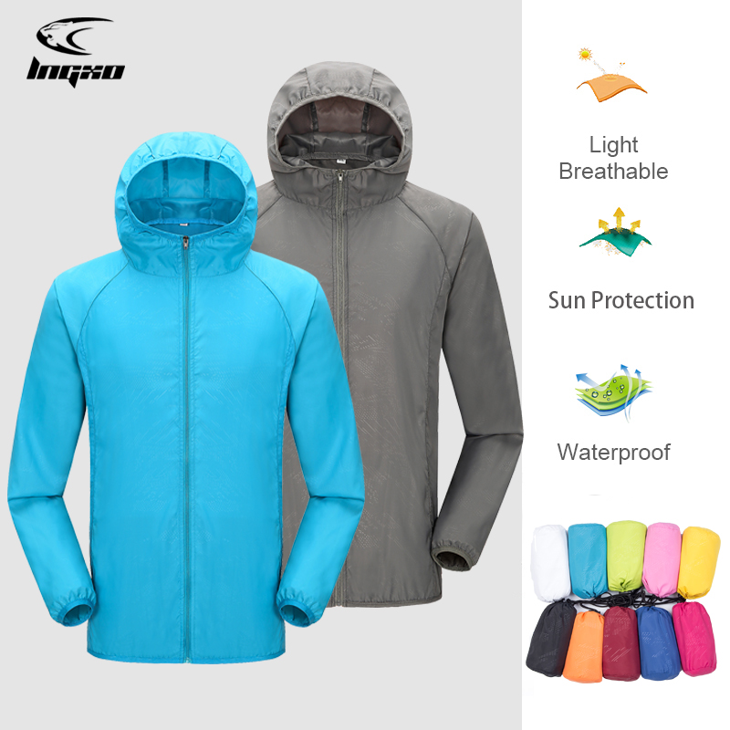 男性と女性のためのキャンプ用レインジャケット,日焼け止め,狩 - Summer Rain Clothing のレビューと価格
