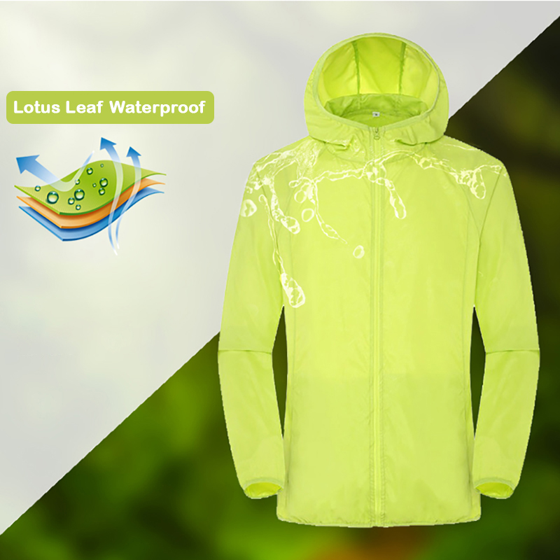 男性と女性のためのキャンプ用レインジャケット,日焼け止め,狩 - Summer Rain Clothing のレビューと価格