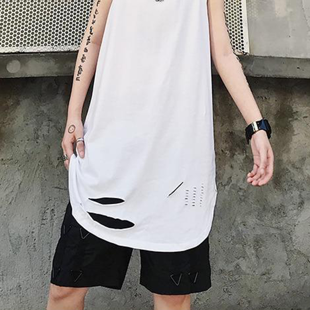 メンズダークリップド通気性タンクトップ夏のストリートファッシ - Summer Clothing Trends For Men 2026 のレビューと価格