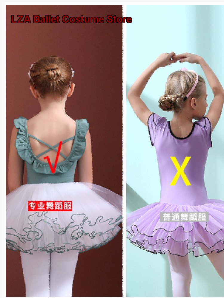 子供用女の子コットンサマープラクティスレオタードグリーンダン - Summer Green Clothing のレビューと価格