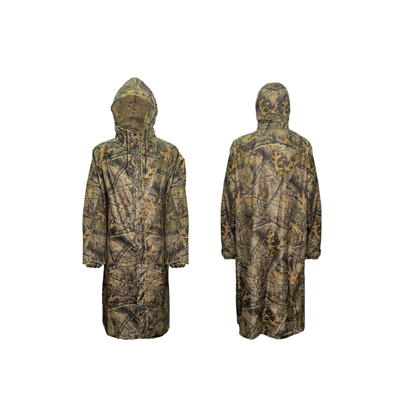 男性と女性のためのカモフラージュロングレインコート、迷彩防水 - Summer Rain Clothing のレビューと価格