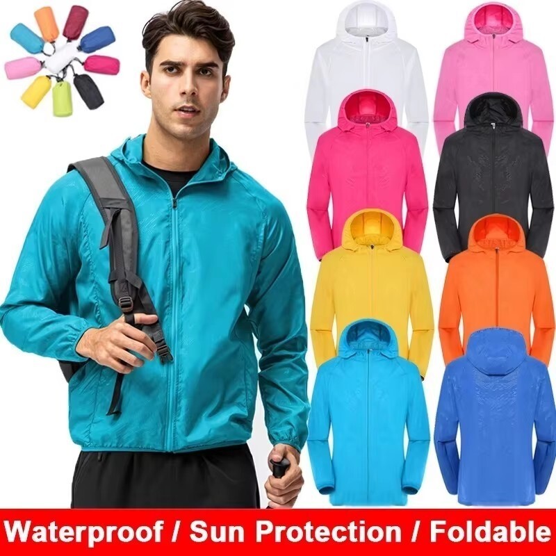 男性女性防水ジャケットウインドブレーカー女性日焼け防止服釣り - Summer Rain Clothing のレビューと価格