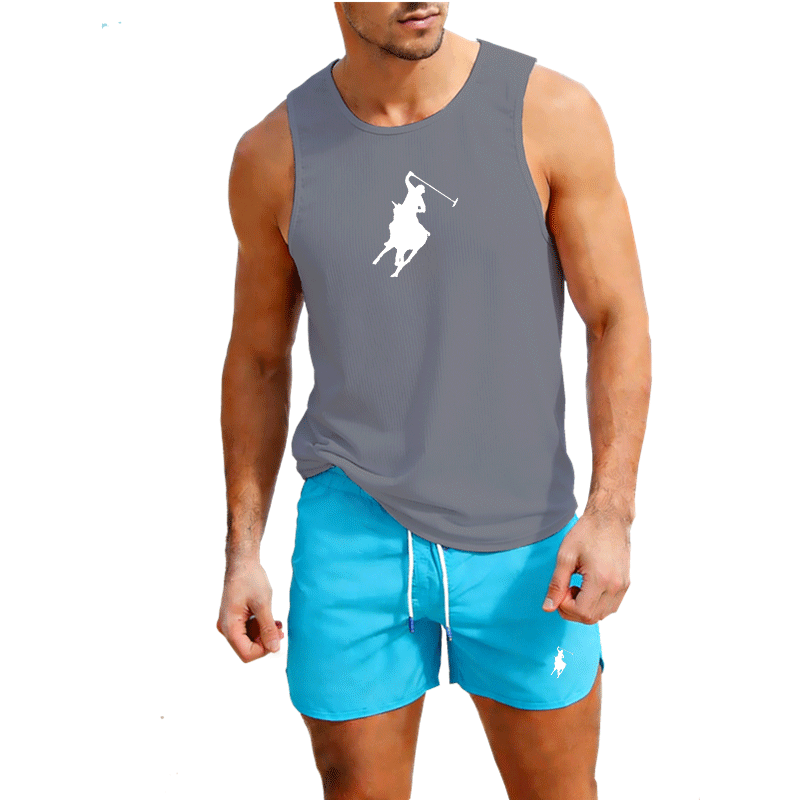 ヨーロッパメンズサマーベスト＆ショーツセット 2ピース アウ - Summer Clothing Mens のレビューと価格