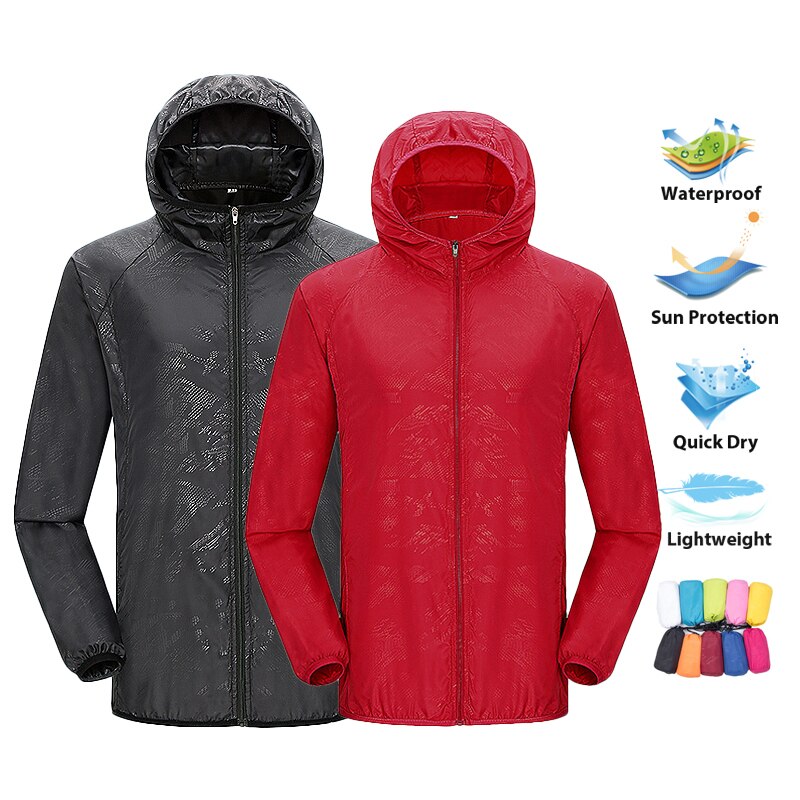 Lngxo男女兼用ハイキングジャケット女性用防水クイックドラ - Summer Rain Clothing のレビューと価格