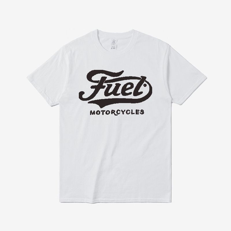 燃料ラベル Tシャツオートバイプリント Tシャツ夏の綿 Tシ - Summer Clothing Label のレビューと価格