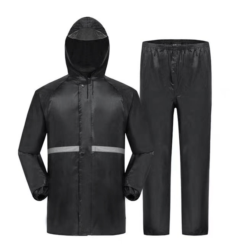 男性と女性のための防水フード付きコートとパンツ,反射ストリッ - Summer Rain Clothing のレビューと価格