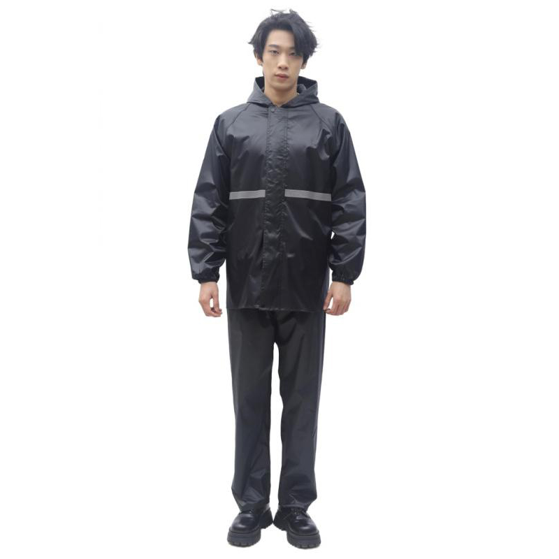 男性と女性のための防水フード付きコートとパンツ,反射ストリッ - Summer Rain Clothing のレビューと価格