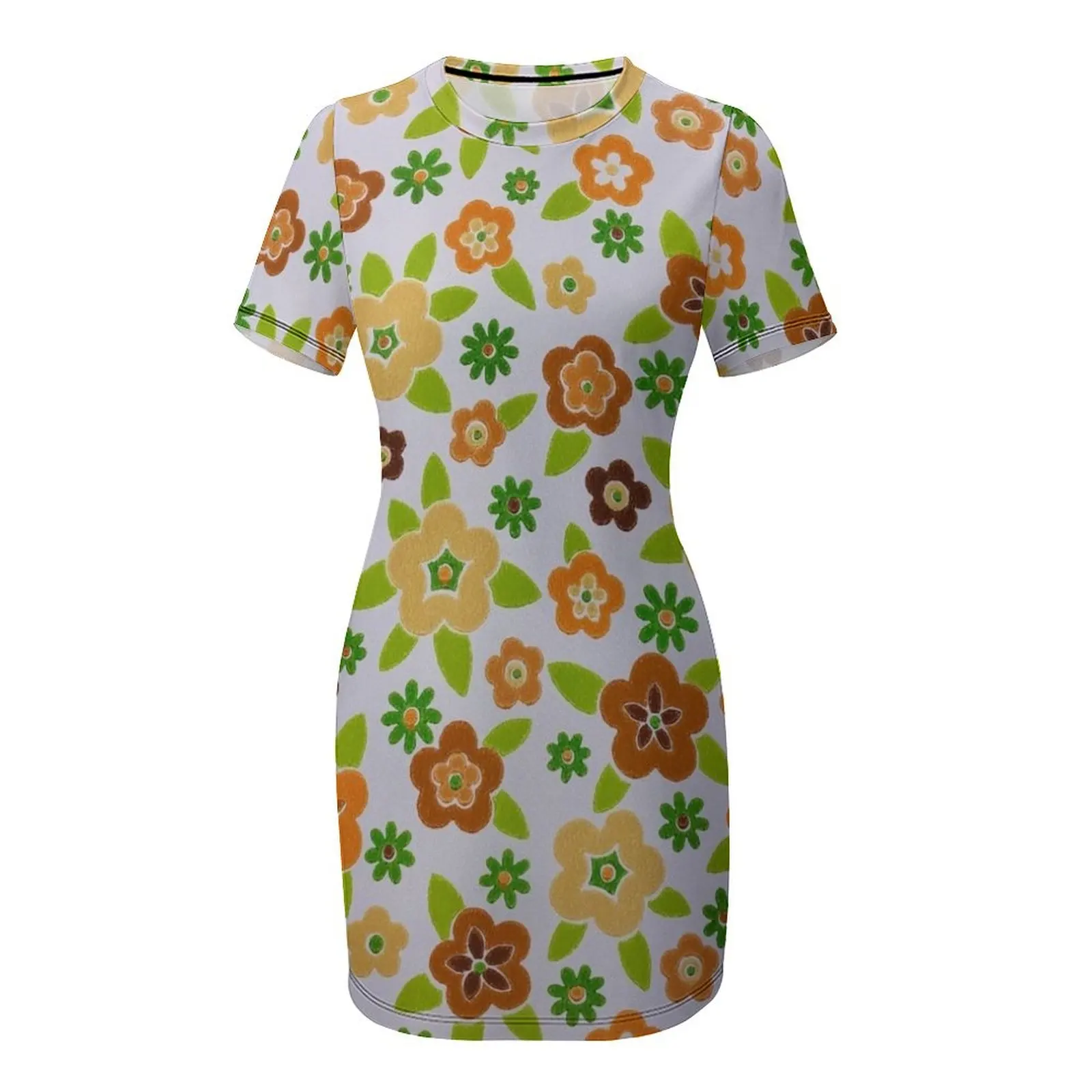 60年代プリント花柄半袖ワンピース レディース誕生日ドレス  - Summer Clothing Online のレビューと価格