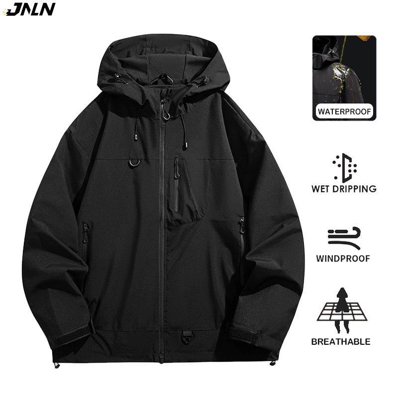 JNLN ユニセックス防水ウインドブレーカーアウトドアスポー - Summer Rain Clothing のレビューと価格