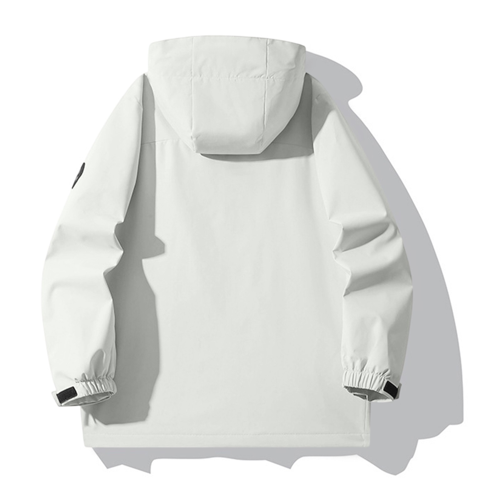 秋の女性の軽量ハイキングジャケット無地ルーズフード付きウイン - Summer Rain Clothing のレビューと価格