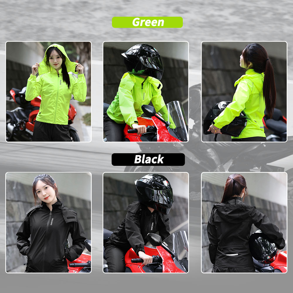 Wosawe-女性用のサイクリングレインコート,レインコート - Summer Rain Clothing のレビューと価格