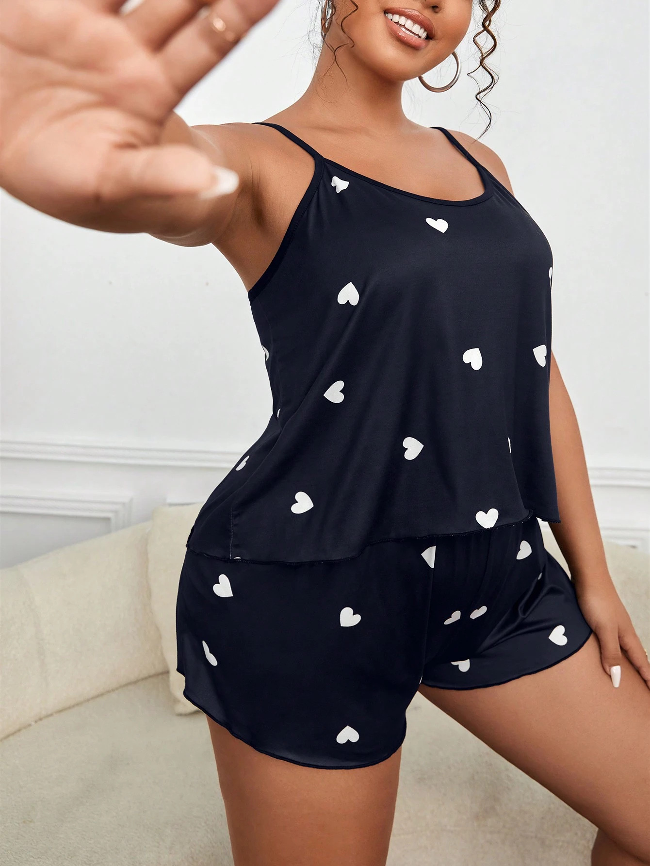 2 ピースパジャマセット女性用パジャマクロップトップ + シ - Summer Clothing Model のレビューと価格