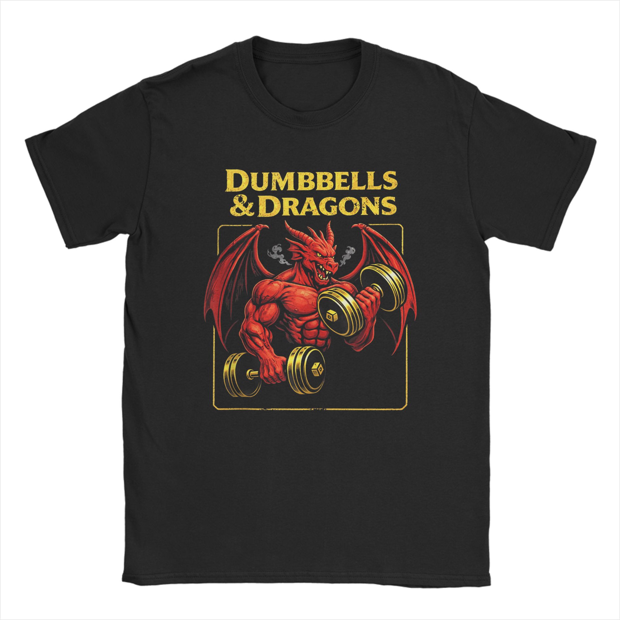 ダンベルとドラゴンズジムTシャツ メンズカジュアルコットンT - Summer Clothing Ideas For Women のレビューと価格