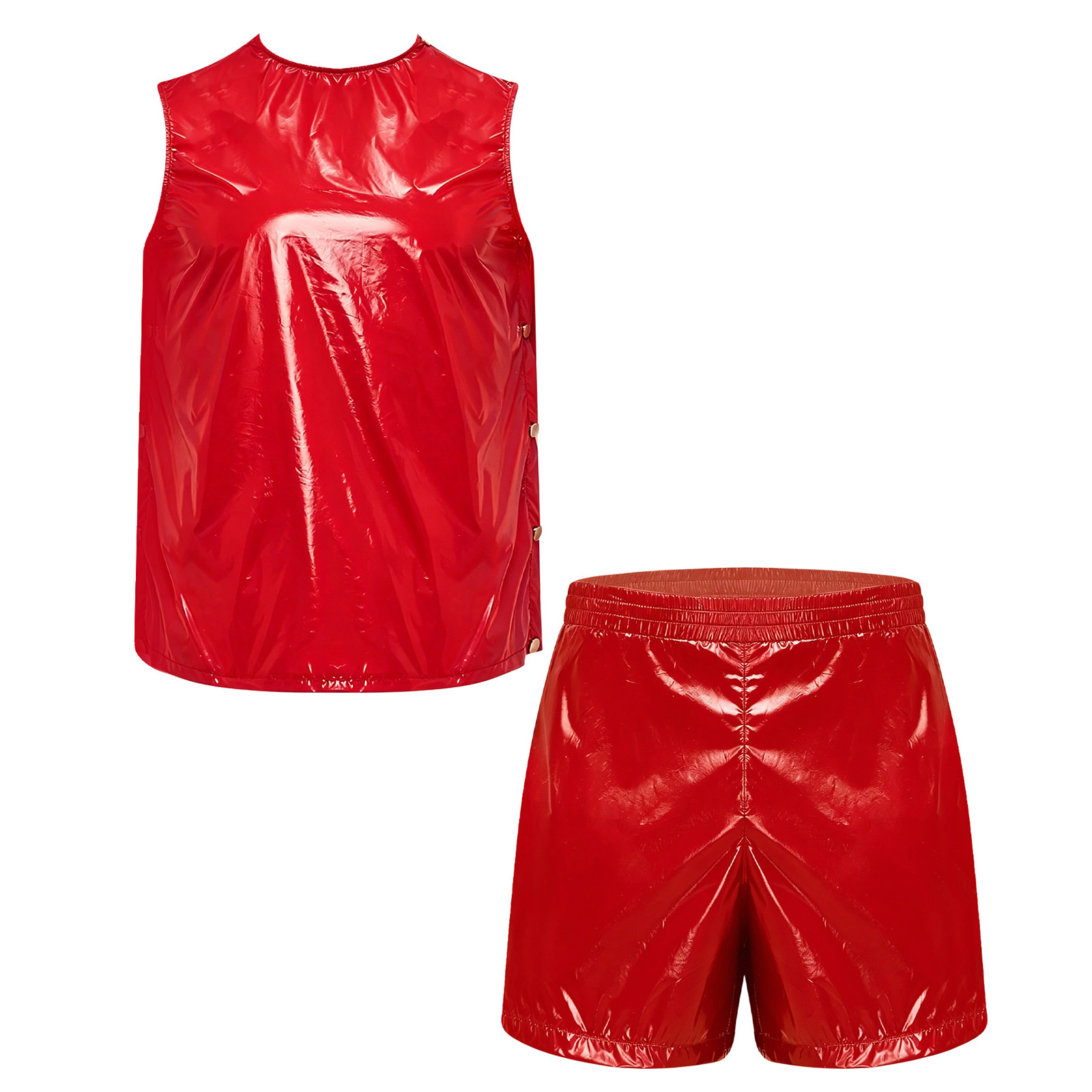 男性用防水汗止め2ピースセット タンクトップとサイドボタンボ - Summer Clothing Mens のレビューと価格