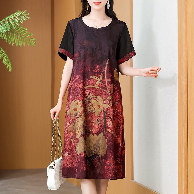 エレガントなミディ丈プリントワンピース ママスタイル 夏20 - Summer Clothing For Women Over 60 のレビューと価格