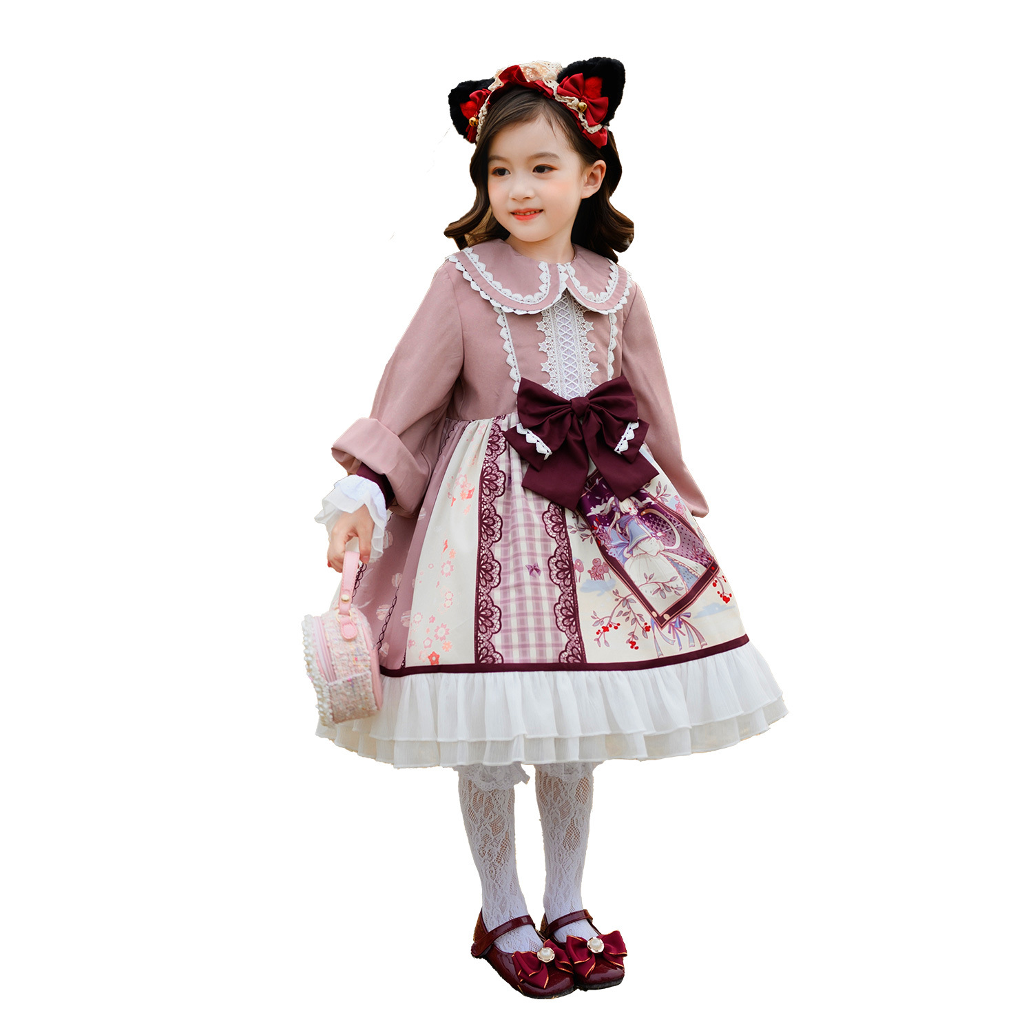 子供用ロリータ服長袖プリンセスドレス春夏フルセットドレスロリ - Summer Clothing Girls のレビューと価格