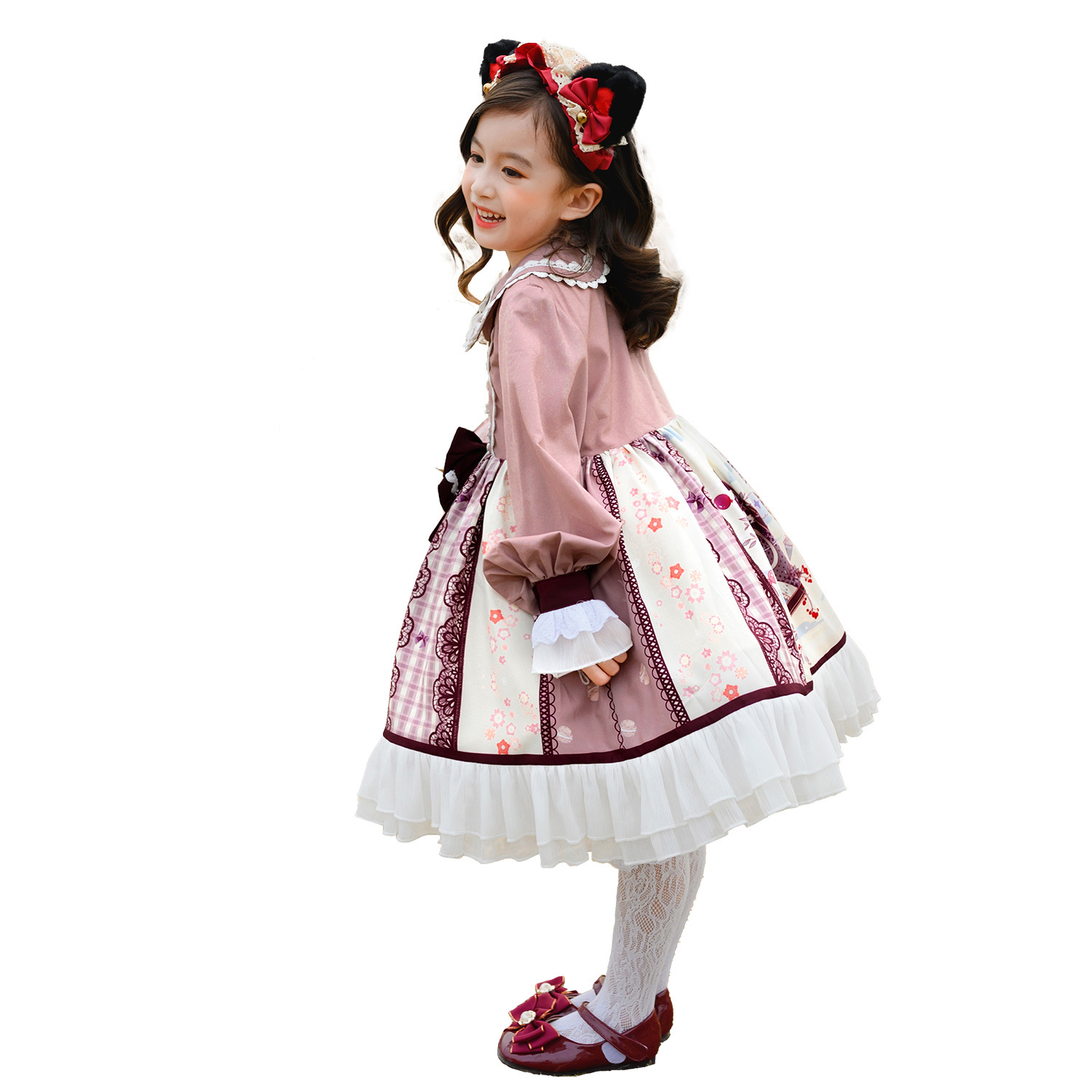 子供用ロリータ服長袖プリンセスドレス春夏フルセットドレスロリ - Summer Clothing Girls のレビューと価格