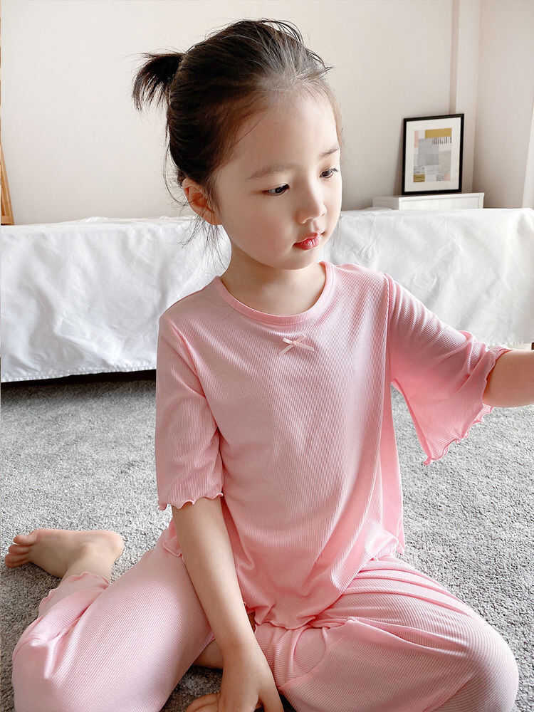 パジャマ子供用ハウスウェアティーンガール服子供用パジャマ部屋 - Summer Clothing Teens のレビューと価格