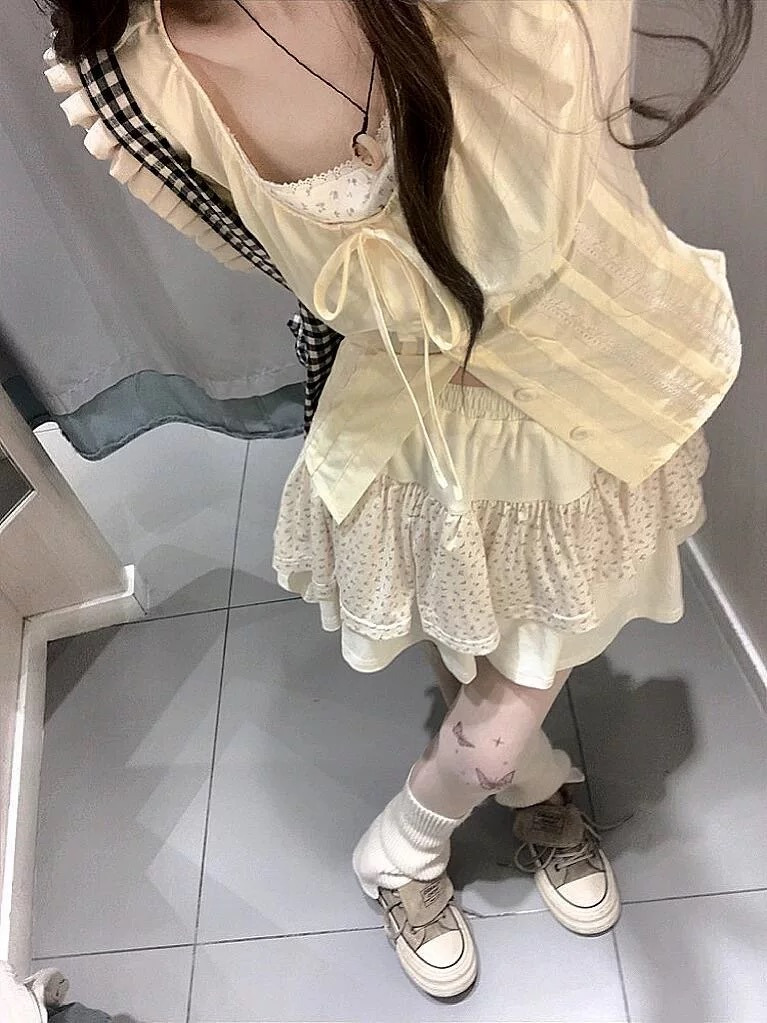 甘い花柄のツーピースセット レディース 夏 ドーパミン風 可 - Summer Clothing Girls のレビューと価格