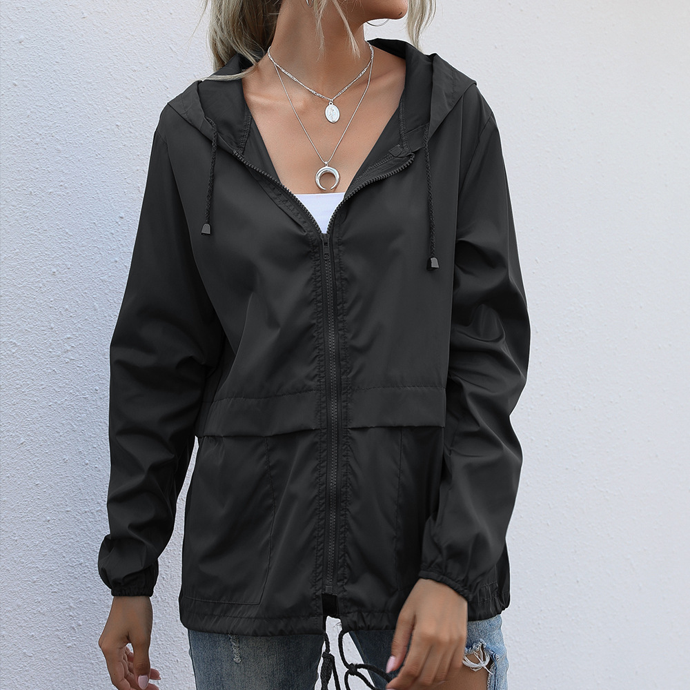 女性用ソリッドレインジャケット2026アウトドアハイキングフ - Summer Rain Clothing のレビューと価格