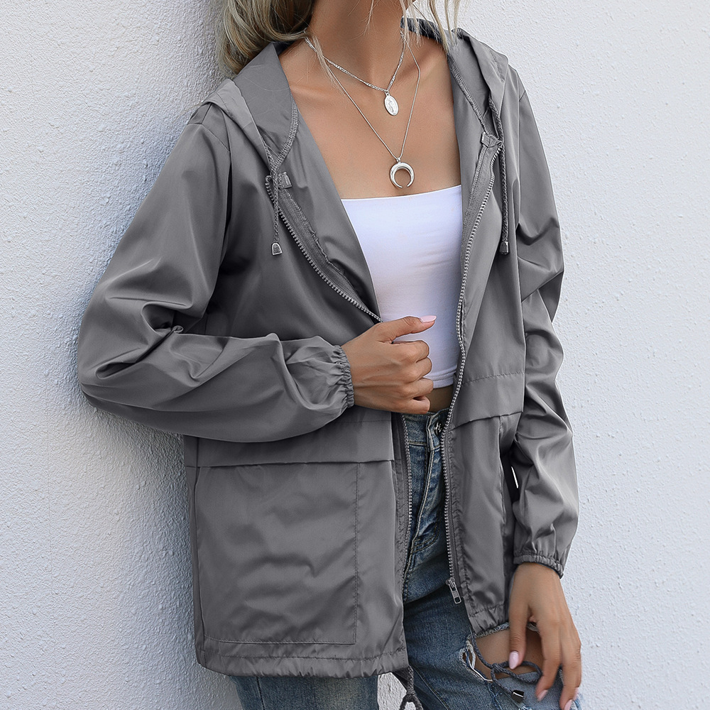 女性用ソリッドレインジャケット2026アウトドアハイキングフ - Summer Rain Clothing のレビューと価格