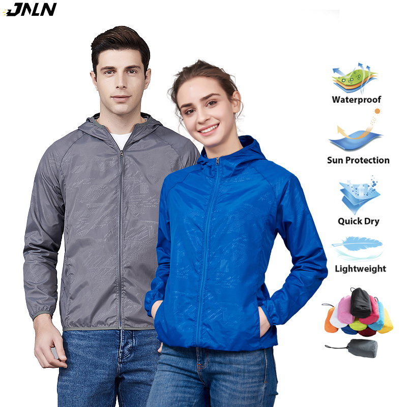 JNLN ユニセックスハイキングジャケット男性女性防水速乾キ - Summer Rain Clothing のレビューと価格