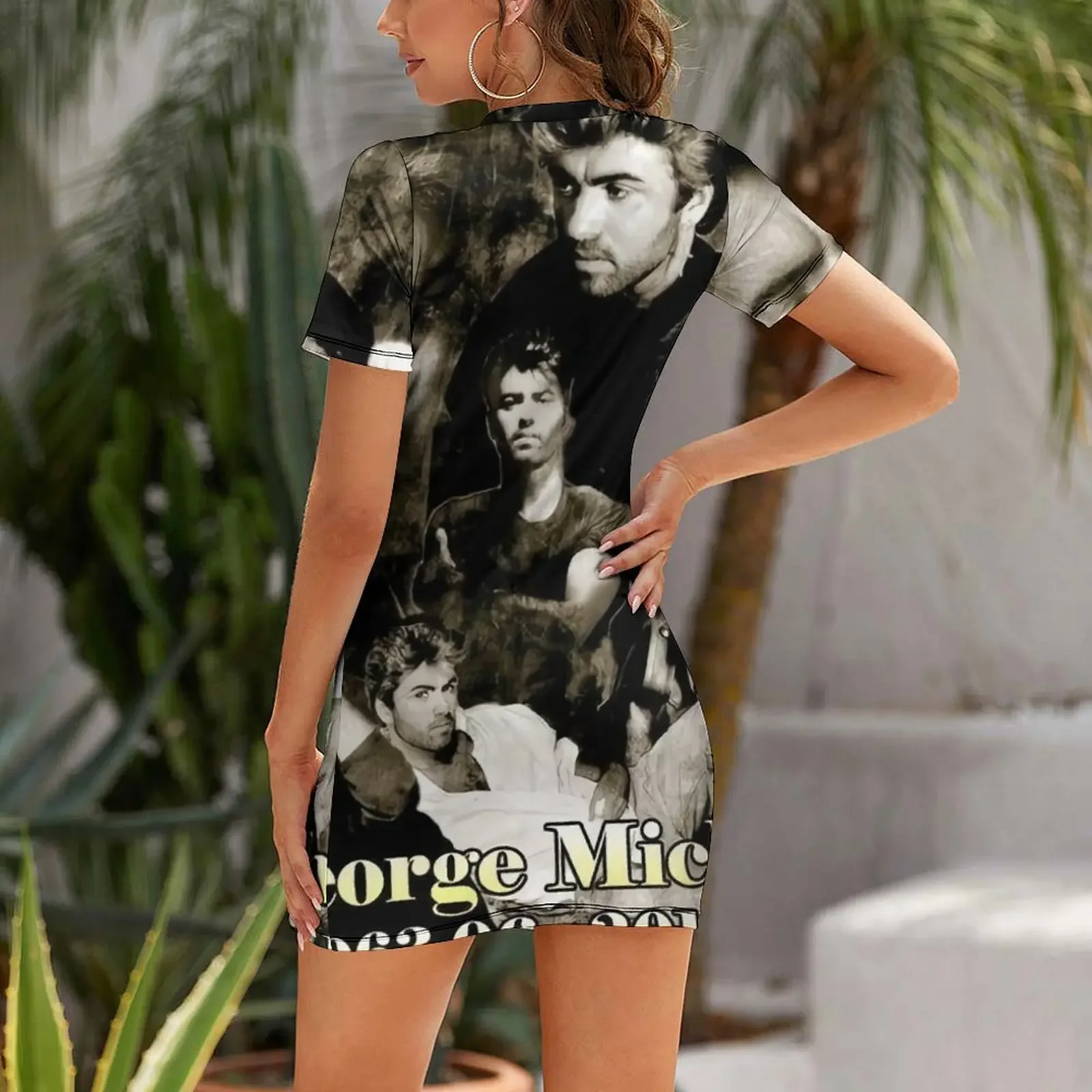 マイケル RIP UK Yunani ポップスター半袖ドレス - Womens Summer Clothing Uk のレビューと価格