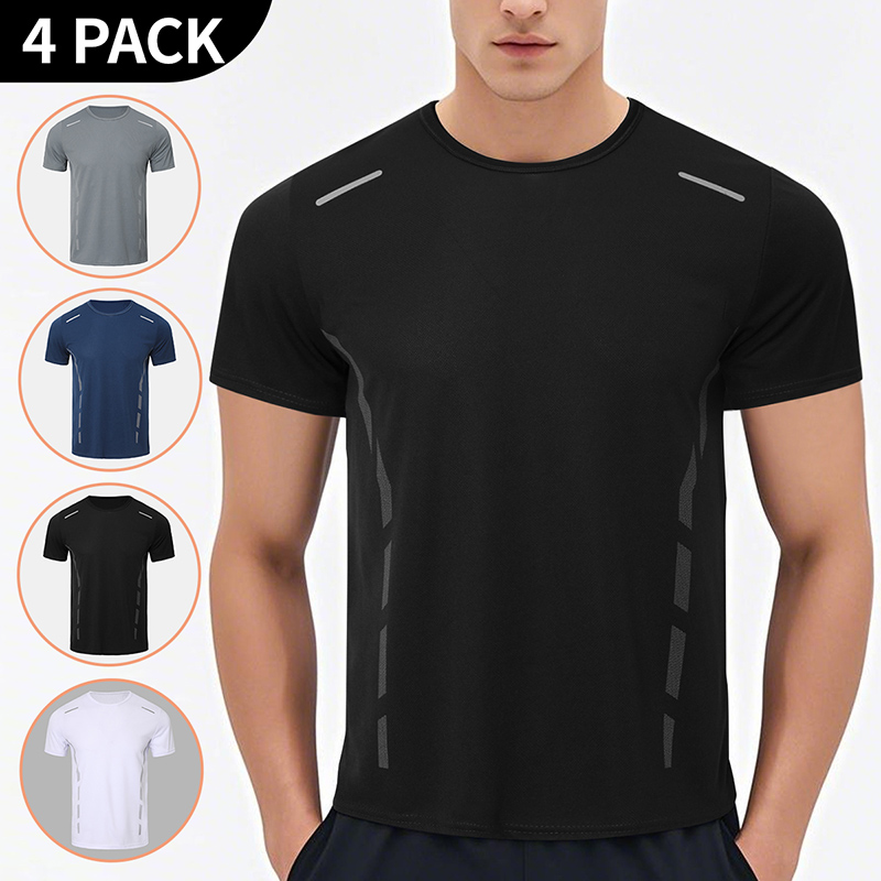 1/4 個メンズ夏速乾性スポーツファッションプリント半袖ティ - Summer Clothing Teens のレビューと価格